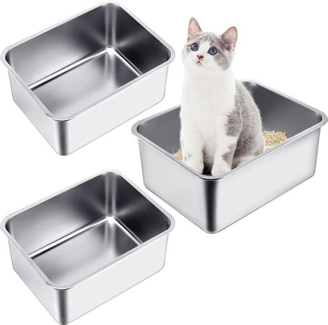 large steel litter box|largest stainless steel litter box.